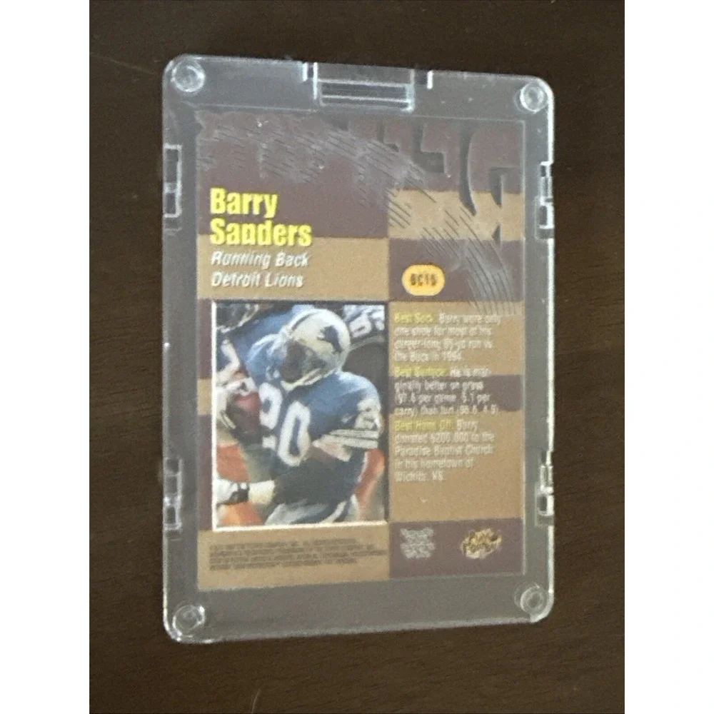 BARRY SANDERS 1997 BOWMAN'S BEST CUTS #BC15 CHROME INSERT PSA 9 LIONS NFL HOF